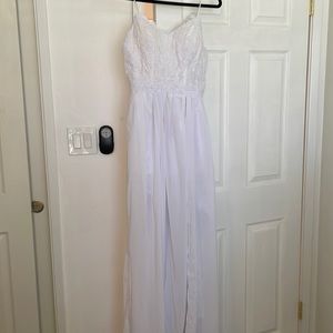 White boho wedding dress